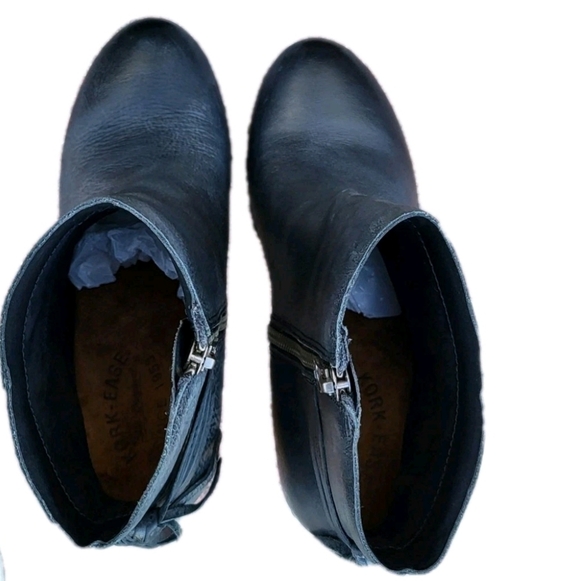 KORK-EASE Dianna Final Tassel Black Leather Stud Platform Ankle Boot Women 8 - Picture 9 of 16